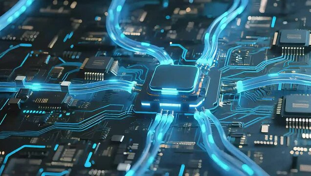 A futuristic and high-tech visual scene