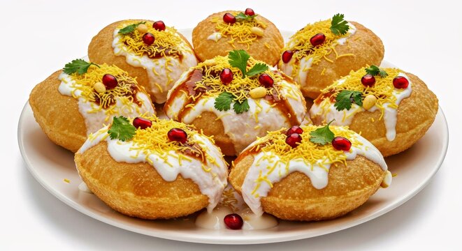 Dahi puri with sweet, tangy, and crunchy layers