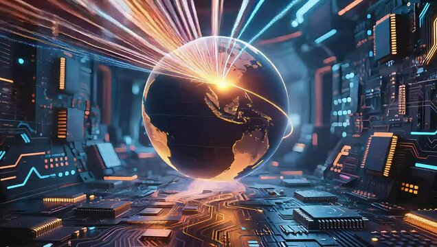 A futuristic and high-tech visual scene