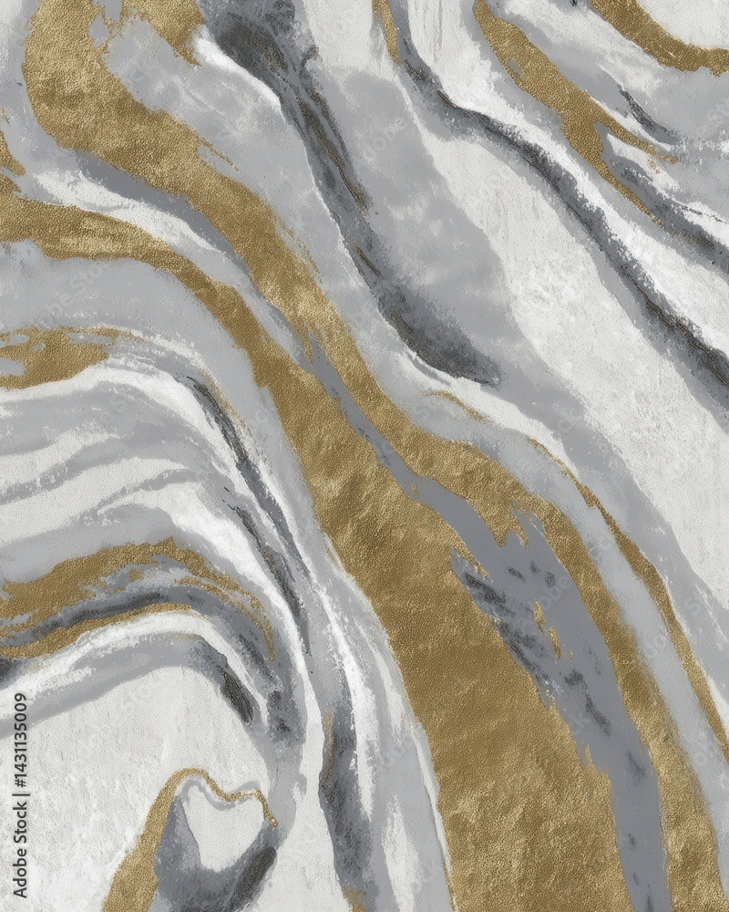 Poster elegant abstract marble texture with gold veins and gray swirls creating a luxurious and sophisticat