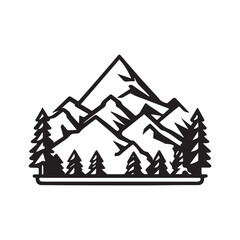 Obraz premium vector illustration of a mountain house