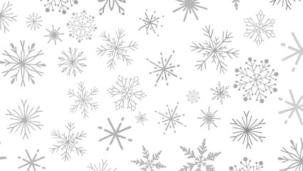 Festive Snowstorm: Magnificent 3D Illustration Showcasing Falling Christmas Snowflakes