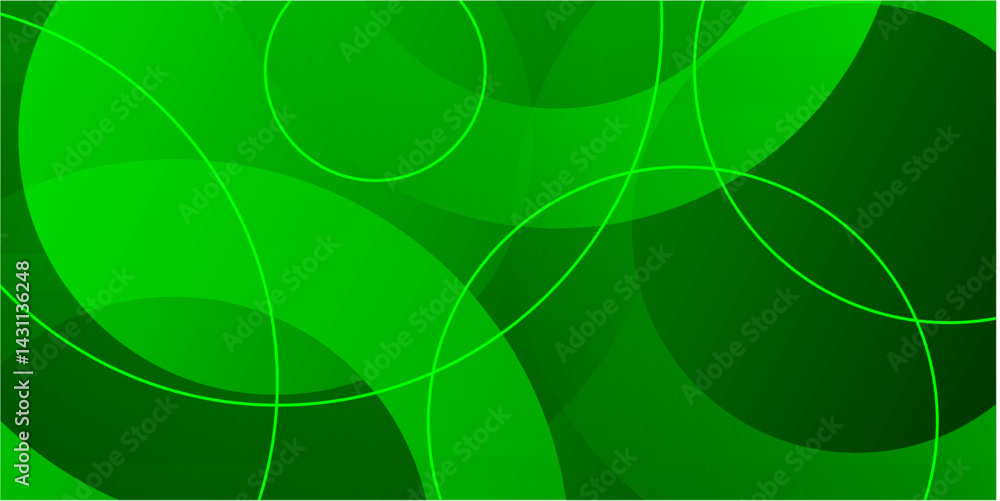 Poster green abstract background with soft lines pattern
