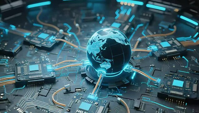 A futuristic and high-tech visual scene