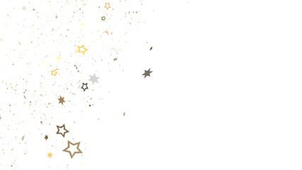 Golden Confetti on Black Background