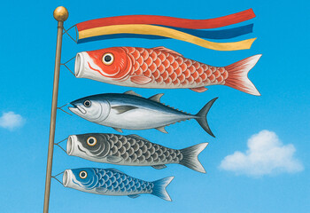 鯉のぼり　こいのぼり　マグロ　鮪　carp