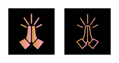Folded Hands Icon Design