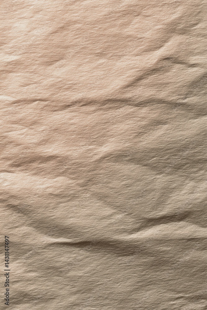 Poster elegant beige paper texture with subtle folds creating a soft and natural background for graphic des