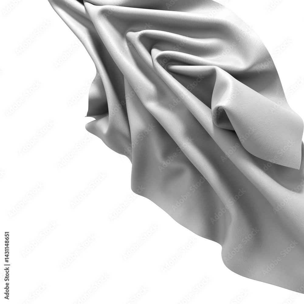 Aufkleber Abstract white liquid splash with a dynamic and smooth flowing texture, perfect for creating a modern and minimalist background.