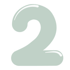 Cute number 2 illustration