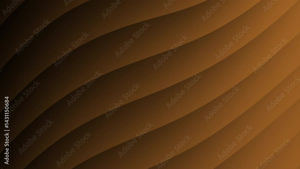 Poster a series of smooth, wavy lines in rich brown tones, creating a fluid and dynamic abstract background