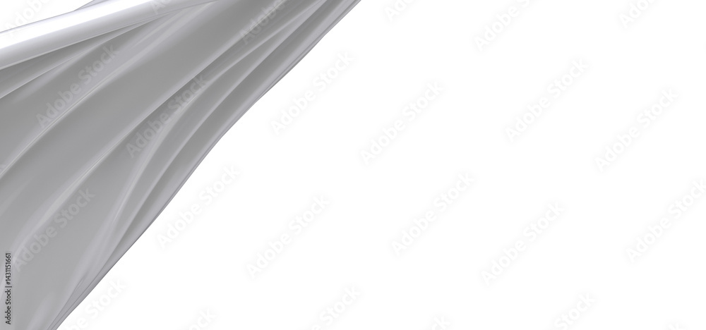 Aufkleber Abstract white liquid splash with a dynamic and smooth flowing texture, perfect for creating a modern and minimalist background.