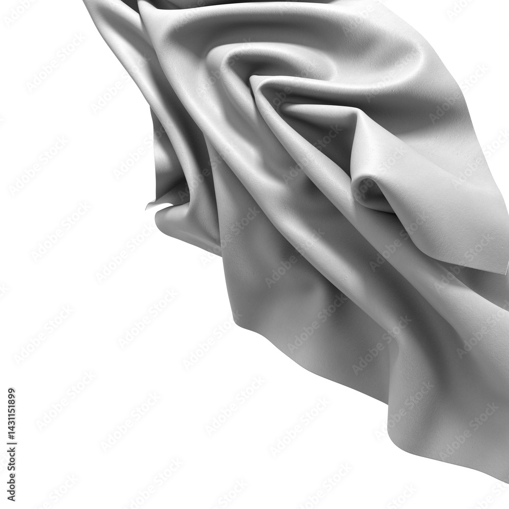 Aufkleber Abstract white liquid splash with a dynamic and smooth flowing texture, perfect for creating a modern and minimalist background.