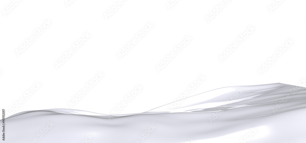 Aufkleber Abstract white liquid splash with a dynamic and smooth flowing texture, perfect for creating a modern and minimalist background.