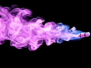 Colorful Smoke, Black Background