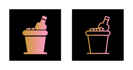 Wine Bottle in Ice Icon Design