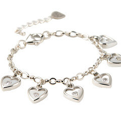 silver chain isolated on white background