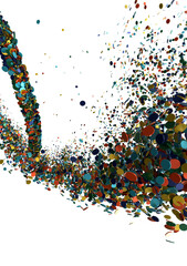 Abstract 3D Rendered Colorful Circles