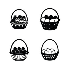 set of easter eggs vector illustration