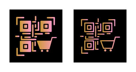 QR Code Shopping Icon Design