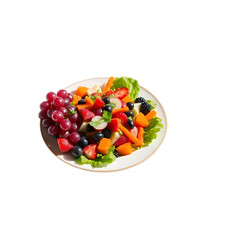 vegetable salad in a bowl isolated on transparent background