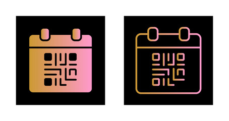 QR Code Calendar Icon Design