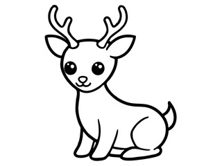 deer cartoon isolated
