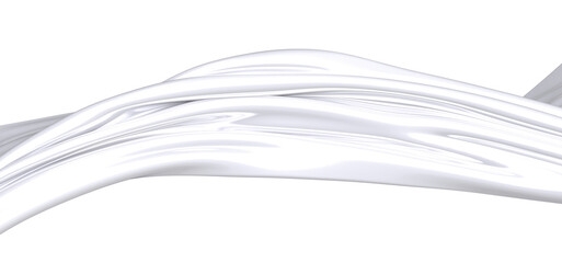 Abstract white liquid splash with a dynamic and smooth flowing texture, perfect for creating a modern and minimalist background.