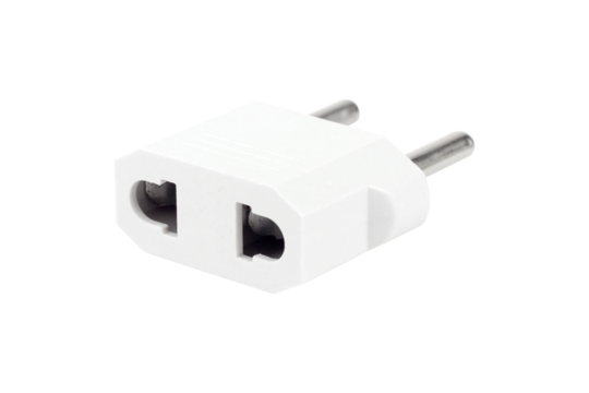 adapter for American outlet, plug adapter isolated from background