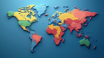 Colorful 3D World Map (14)