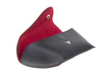 glasses case, leather glasses case isolated from background