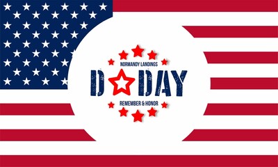 D-Day. Normandy landings ,World War II , concept Vector illustration