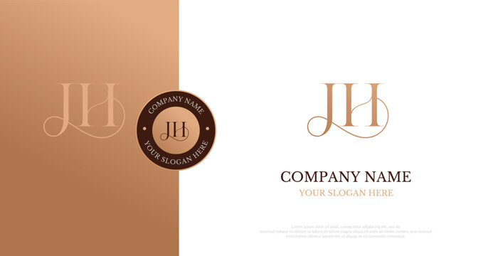 Initial JH Logo Design Vector 
