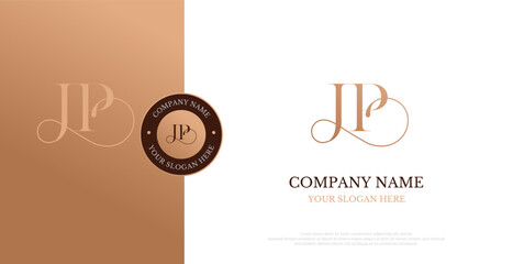 Initial JP Logo Design Vector 