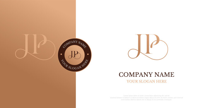 Initial JP Logo Design Vector 