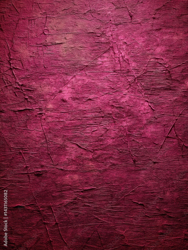 Poster textured crimson surface with deep grooves and subtle variations creating a captivating visual depth