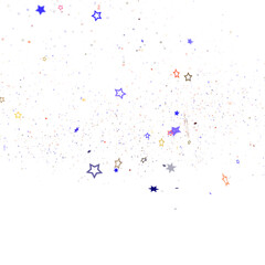 Colorful Confetti Falling on Black Background