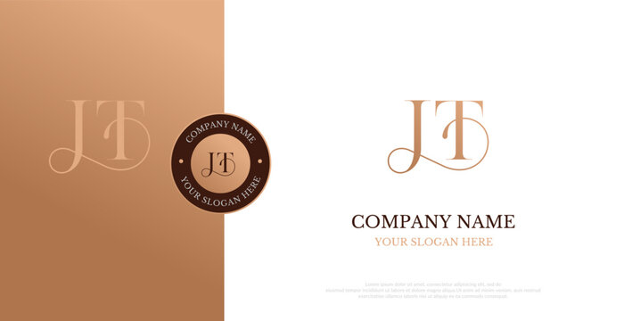 Initial JT Logo Design Vector 