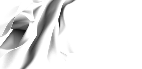 Abstract background with white fabric draped over a white surface. Perfect for minimalist design and branding.