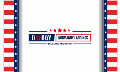 D-Day. Normandy landings ,World War II , concept Vector illustration