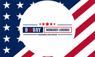 D-Day. Normandy landings ,World War II , concept Vector illustration