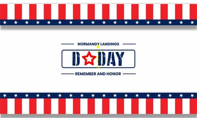 D-Day. Normandy landings ,World War II , concept Vector illustration