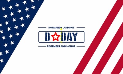 D-Day. Normandy landings ,World War II , concept Vector illustration