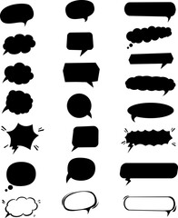 set of speech bubbles vector perfect for comic, and banner