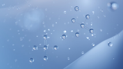 calcium phosphate molecular structure, 3d model molecule, e341 structural chemical formula view from a microscope