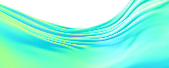 Abstract Teal Green Wave Background