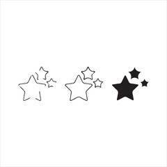 Three stylized star icons, perfect for website design or app interface.
