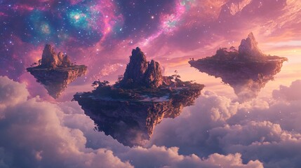 Floating Islands: A Dreamlike, Celestial Landscape