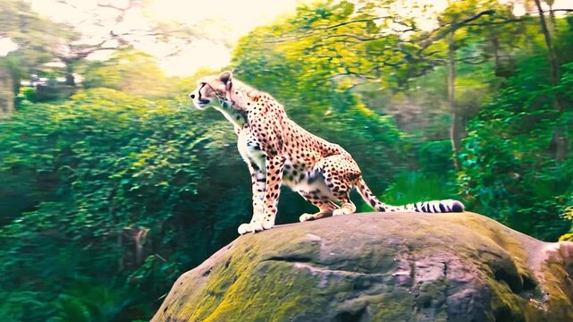 leopard in the forest 360 move