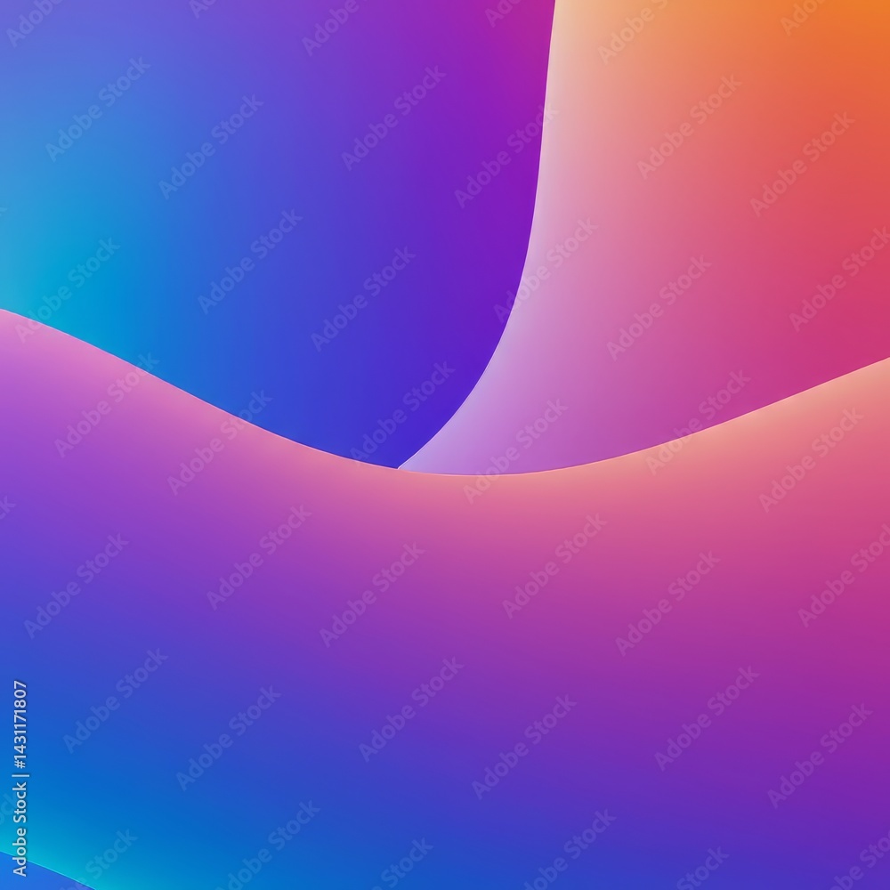 Aufkleber abstract colorful gradient background with wavy lines for modern design